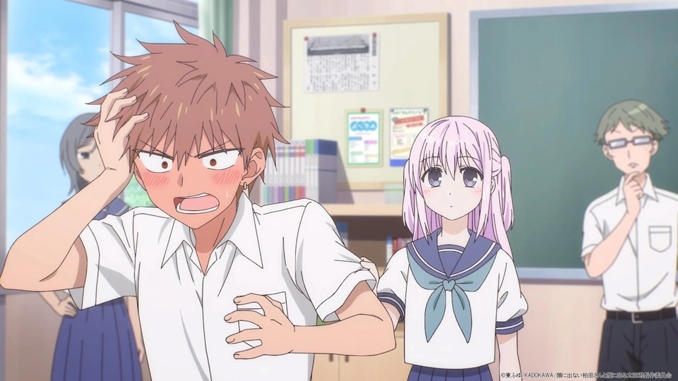 Inexpressive Kashiwada and Expressive Oota anime